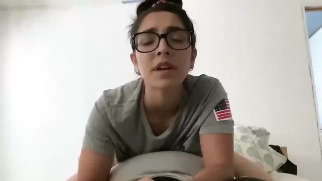 Mexican brunette loves sucking her boyfriend's cock